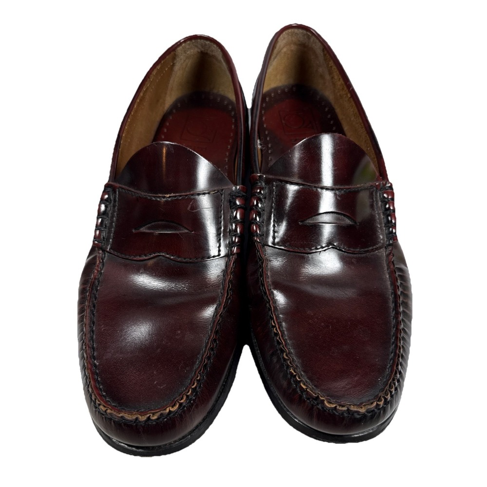 FRENCH SHRINER Leather Loafers Slip On Dress Shoes Burgan 39001 Lennox Men 10.5M